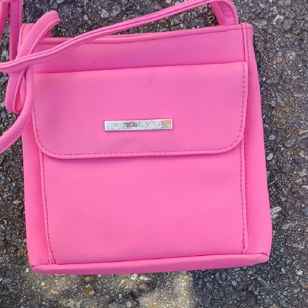 Rosetti Pink Crossbody Bag with Silver Hardware